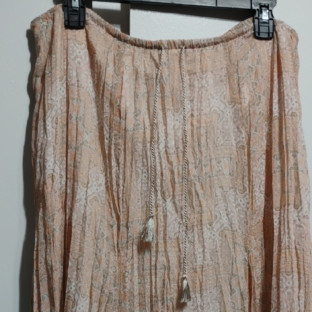 Ruby Rd. Light Peach Maxi Skirt Sz.12 Hardly Worn (A-80) - Picture 4 of 10